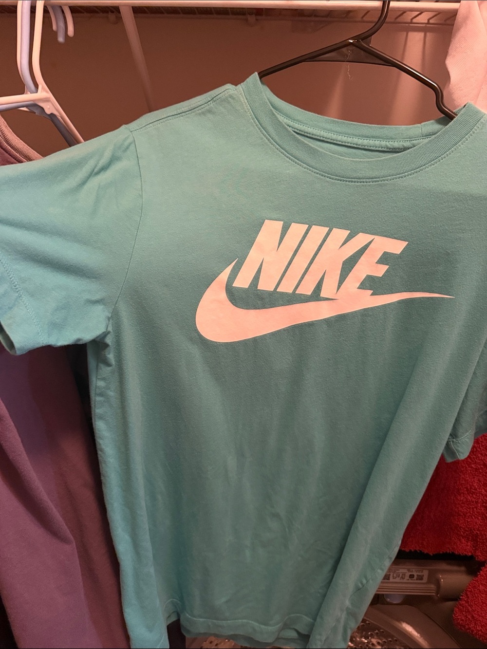Nike Teal Short-Sleeve Logo Tee for Kids